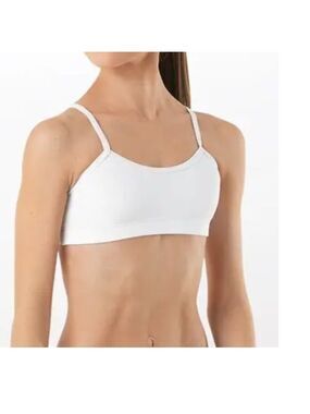 Balera Dance White Sports Bra Adult XS
